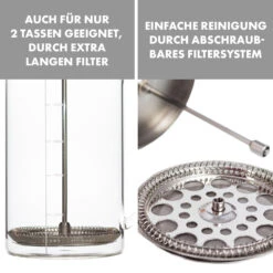 Glaswerk Ristretto French Press 1 Liter Borosilikatglas Edelstahl Walnussholz 15 Glaswerk Ristretto French Press 1 Liter Borosilikatglas Edelstahl Walnussholz -Haushaltsgeräte Store 10036368 de 0006 logo