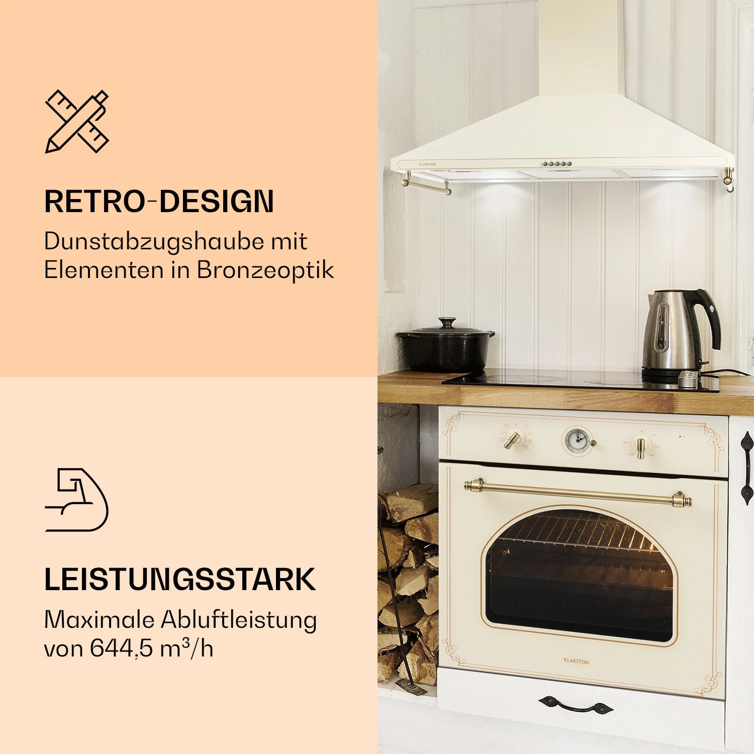 Victoria 90 Dunstabzugshaube 90cm Retro-Design 644,5m³/h 2 LED-Lampen 5 Victoria 90 Dunstabzugshaube 90cm Retro-Design 644,5m³/h 2 LED-Lampen – Bild 3