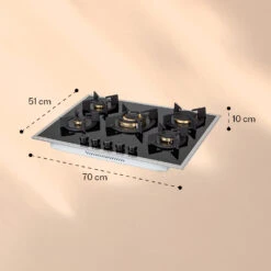 Goldflame 5 Prime Gaskochfeld 5-flammig Messing-Brenner Glaskeramik 15 Goldflame 5 Prime Gaskochfeld 5-flammig Messing-Brenner Glaskeramik -Haushaltsgeräte Store 10037808 yy 0007 logo