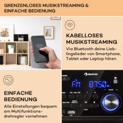 MC-40 DAB Stereoanlage UKW/DAB+ Bluetooth CD Kassette USB Fernbedienung 12 MC-40 DAB Stereoanlage UKW/DAB+ Bluetooth CD Kassette USB Fernbedienung -Haushaltsgeräte Store 10038001 de 0004 usp