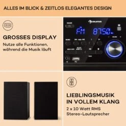 MC-40 DAB Stereoanlage UKW/DAB+ Bluetooth CD Kassette USB Fernbedienung 14 MC-40 DAB Stereoanlage UKW/DAB+ Bluetooth CD Kassette USB Fernbedienung -Haushaltsgeräte Store 10038001 de 0006 usp