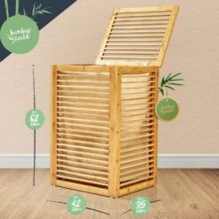 Wäschekorb Klappdeckel Bambus Baumwollleinen Einfacher Aufbau Bambus 15 Wäschekorb Klappdeckel Bambus Baumwollleinen Einfacher Aufbau Bambus -Haushaltsgeräte Store 10038088 yy 0007 logo