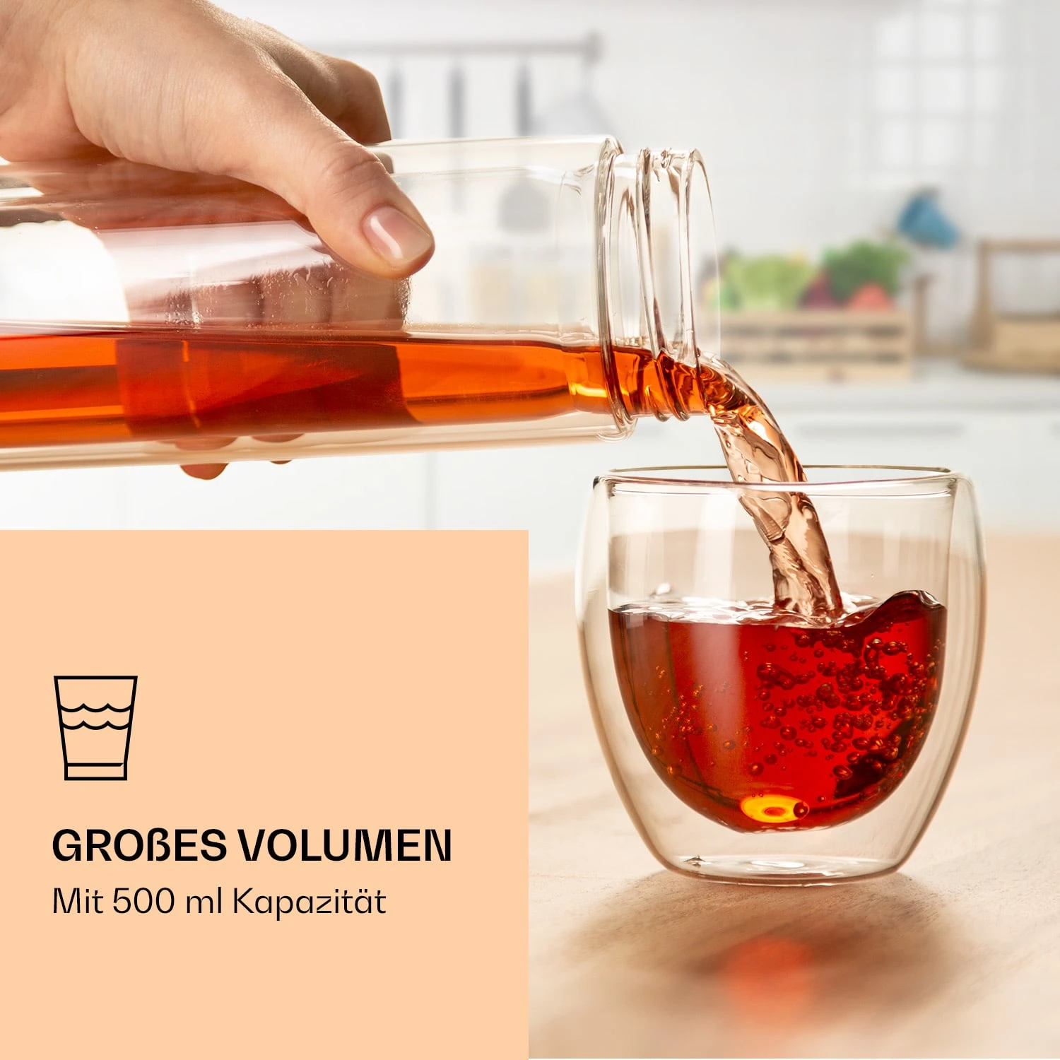 Teeflasche Mit Deckel Und Sieb 500 Ml Doppelwandiges Glas Bambus Hülle 8 Teeflasche Mit Deckel Und Sieb 500 Ml Doppelwandiges Glas Bambus Hülle – Bild 6