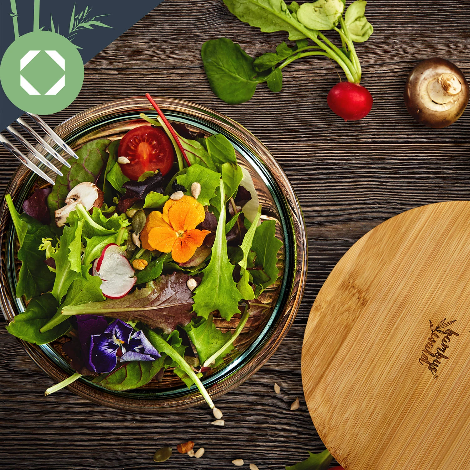 Glasschüssel 5er-Set Bambusdeckel Verschließbar BPA-frei Stapelbar 8 Glasschüssel 5er-Set Bambusdeckel Verschließbar BPA-frei Stapelbar – Bild 6