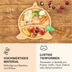 Kindergeschirr Bambusteller & Löffel 250 Ml Inkl. Saugnapf 18 X 18 Cm -Haushaltsgeräte Store 10038285 de 0004 logo
