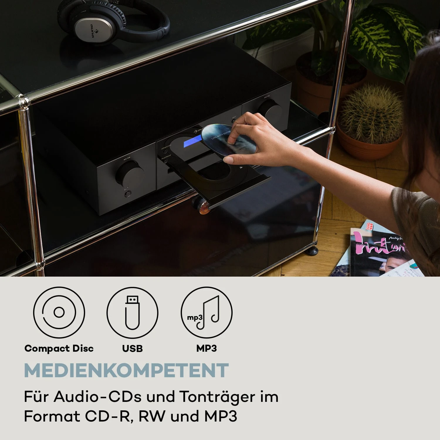 CD-1000 DG CD-Player USB MP3 Fernbedienung LED-Display Aluminium 7 CD-1000 DG CD-Player USB MP3 Fernbedienung LED-Display Aluminium – Bild 5