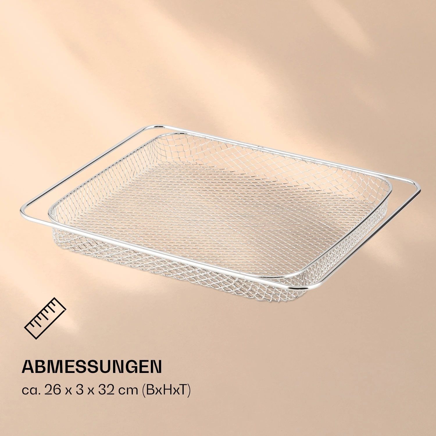 AeroVital Jumbo Heißluftfritteuse Gitterkorb Edelstahl 6 AeroVital Jumbo Heißluftfritteuse Gitterkorb Edelstahl – Bild 4