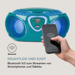 Roadie CD Boombox UKW-Radio Lichtshow CD-Player Bluetooth 5.0 -Haushaltsgeräte Store 10038356 de 0003 logo