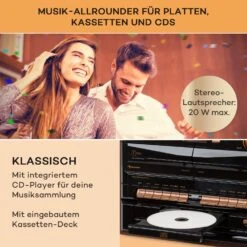 388-DAB+ Stereoanlage 20W Max. Vinyl CD Kassette BT FM/DAB+ USB SD -Haushaltsgeräte Store 10038373 de 0003 usp