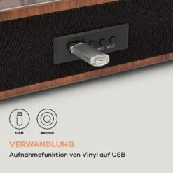TT-Classic Plus Plattenspieler Staubschutz Bluetooth Record-Funktion 33/45/78 U/min -Haushaltsgeräte Store 10038691 de 0005 logo