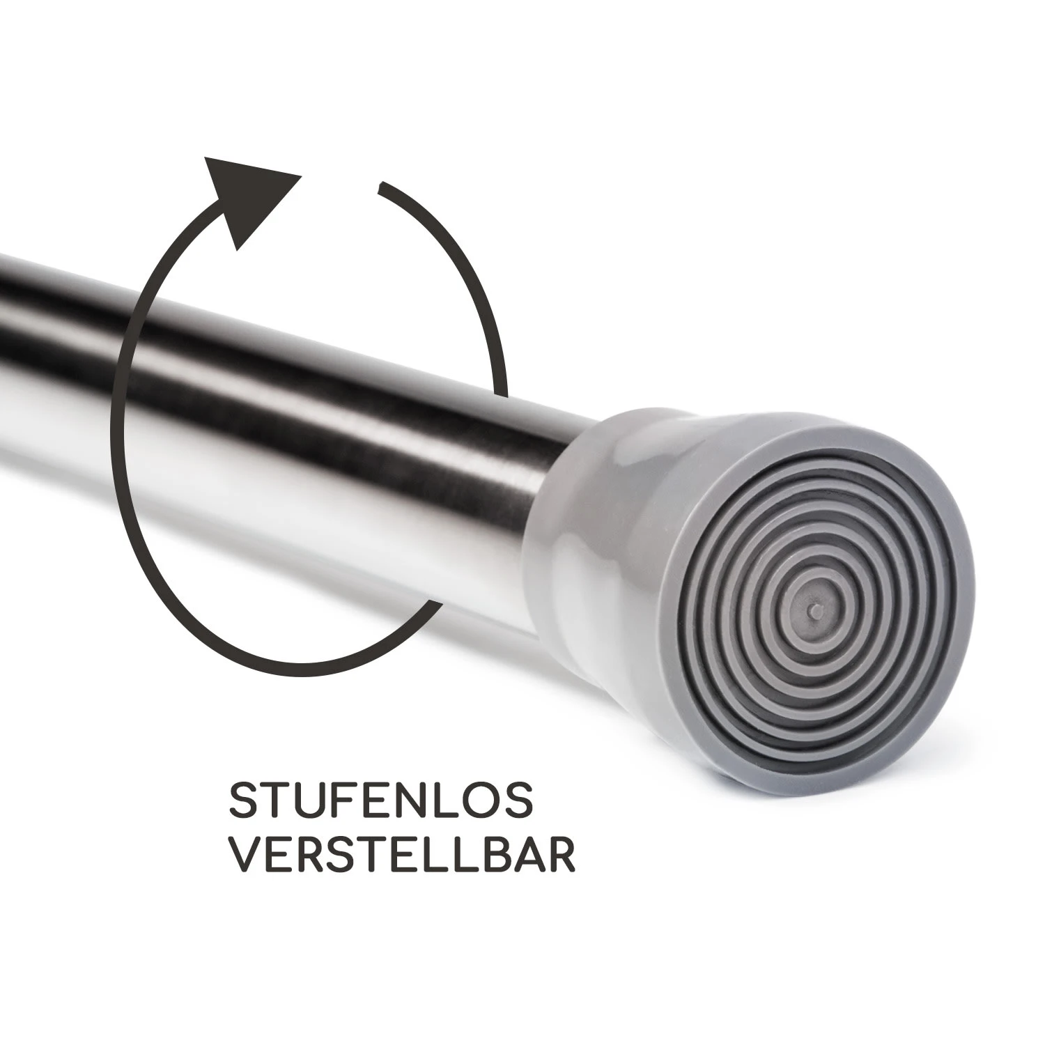 Stamina S Teleskopstange Duschvorhang 70-120cm Rutschfest 5 Stamina S Teleskopstange Duschvorhang 70-120cm Rutschfest – Bild 3