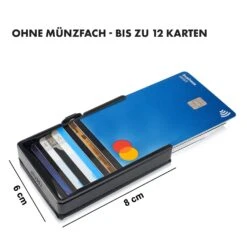 ZNAP Slim Wallet 12 Karten Münzfach 8 X 1,8 X 6 Cm (BxHxT) RFID-Schutz -Haushaltsgeräte Store 10038735 de 0007 logo