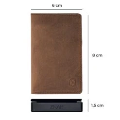 ZNAP Slim Wallet 8 Karten Münzfach 8 X 1,5 X 6 Cm (BxHxT) RFID-Schutz -Haushaltsgeräte Store 10038739 yy 0008 dimensions