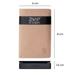 ZNAP Slim Wallet 8 Karten Münzfach 8 X 1,5 X 6 Cm (BxHxT) RFID-Schutz -Haushaltsgeräte Store 10038760 yy 0008 dimensions
