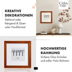 Bristol Bilderrahmen Glasscheibe 20 X 20 Cm Mit Passepartout Echtholz -Haushaltsgeräte Store 10039325 de 0003 usp