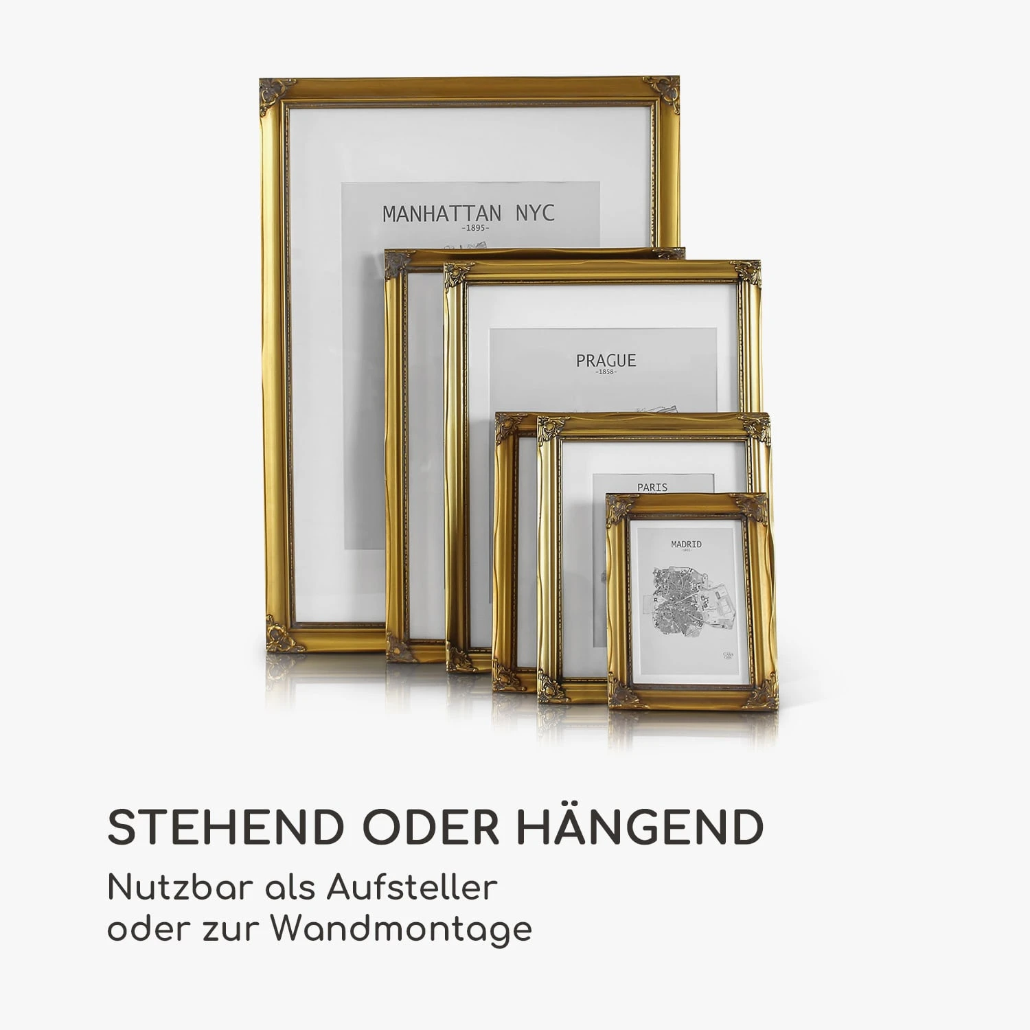 Regent Bilderrahmen Rechteckig A4 Fotos Passepartout Glas Rokoko 7 Regent Bilderrahmen Rechteckig A4 Fotos Passepartout Glas Rokoko – Bild 5