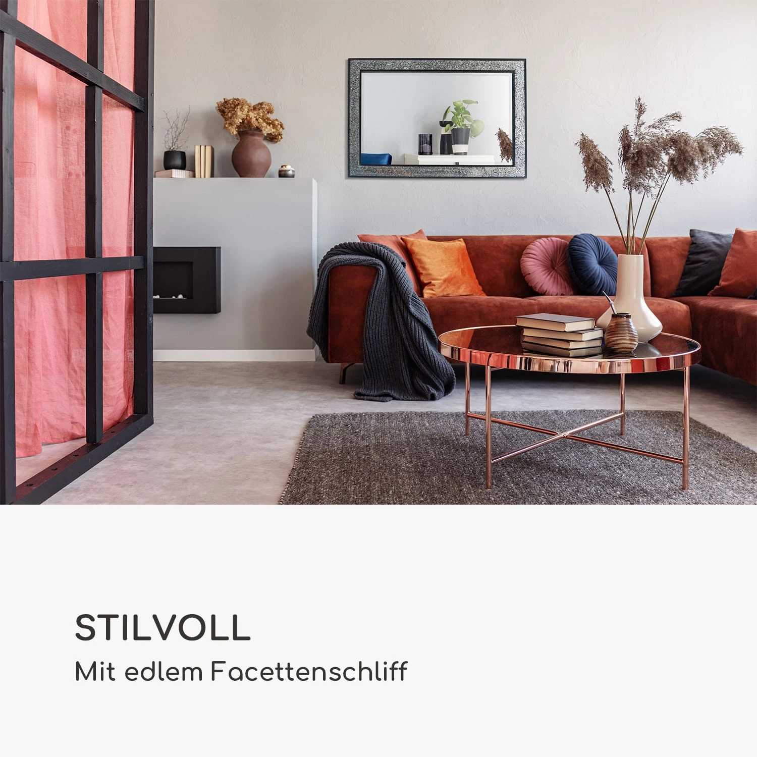 Watford Wandspiegel 90 X 60 Cm Echtholz Glasfliesen Mit Mosaikeffekt 5 Watford Wandspiegel 90 X 60 Cm Echtholz Glasfliesen Mit Mosaikeffekt – Bild 3