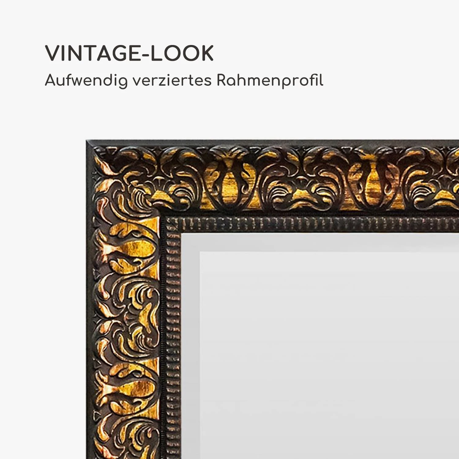 Manresa Wandspiegel Holzrahmen Rechteckig 90 X 60 Cm Vintage 6 Manresa Wandspiegel Holzrahmen Rechteckig 90 X 60 Cm Vintage – Bild 4