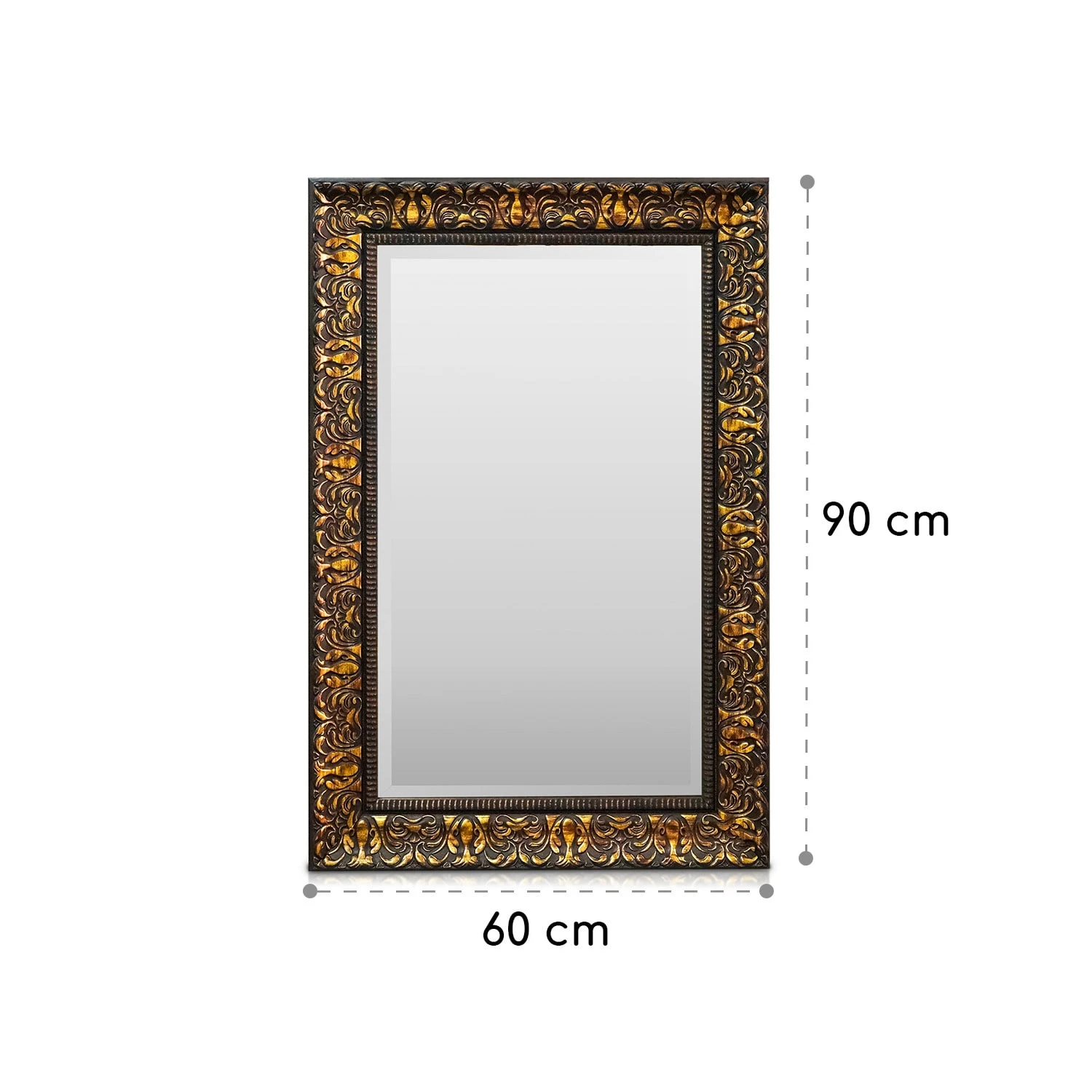 Manresa Wandspiegel Holzrahmen Rechteckig 90 X 60 Cm Vintage 9 Manresa Wandspiegel Holzrahmen Rechteckig 90 X 60 Cm Vintage – Bild 7