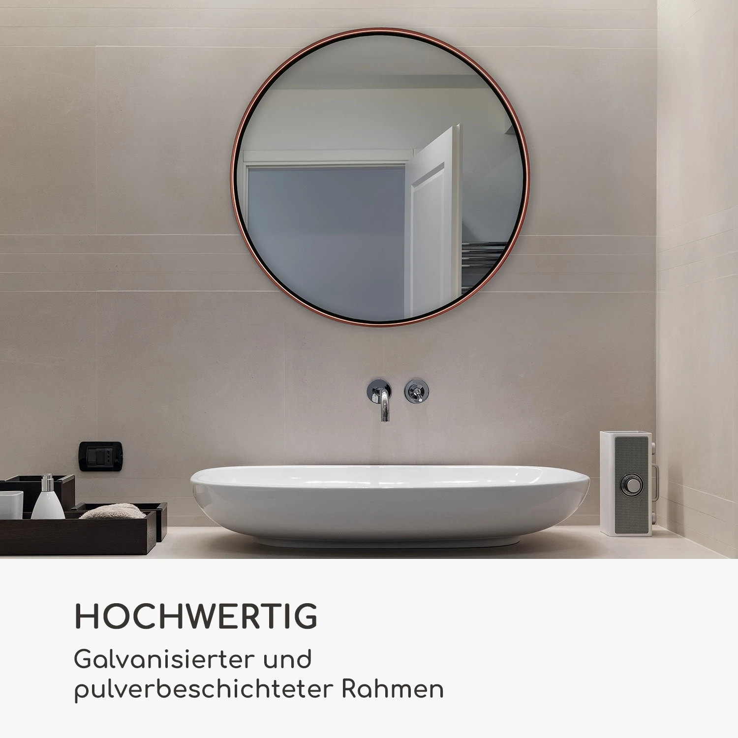 Fournier Wandspiegel Metallrahmen Rund 58,8 X 58,8 Cm 6 Fournier Wandspiegel Metallrahmen Rund 58,8 X 58,8 Cm – Bild 4