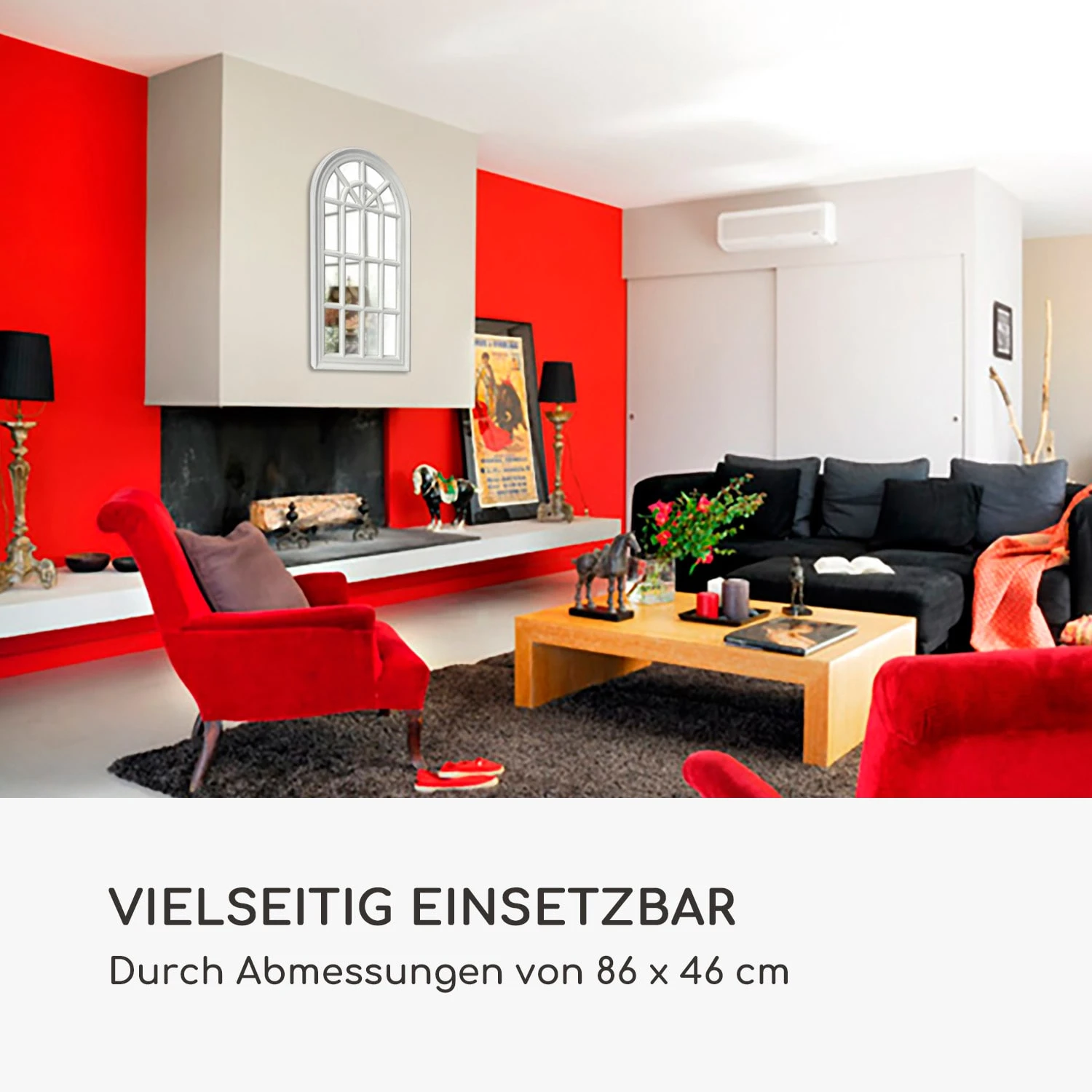 Savile Französischer Fensterspiegel Holzrahmen 86 X 46 Cm 5 Savile Französischer Fensterspiegel Holzrahmen 86 X 46 Cm – Bild 3