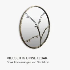 Berkeley Wandspiegel Metallrahmen Rund Ø 80 Cm Zweig-Design 11 Berkeley Wandspiegel Metallrahmen Rund Ø 80 Cm Zweig-Design -Haushaltsgeräte Store 10039502 de 0004 logo