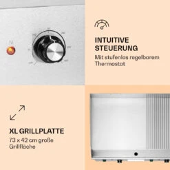 Grillmeile 4400 Elektrogrill Plancha 2x2200W Grillplatte Edelstahl -Haushaltsgeräte Store 10039915 de 0003 logo