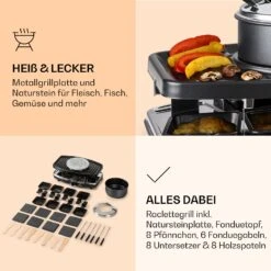 Entrecote 2-in-1 Raclette-Grill & Fondue Naturstein 1100W 8 Personen -Haushaltsgeräte Store 10039922 de 0005 logo