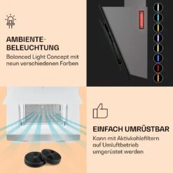 >Aurora Eco 60 Dunstabzugshaube 550 M³/h 60cm Kopffrei Ambientelicht EEC A+ -Haushaltsgeräte Store 10039928 de 0004 logo