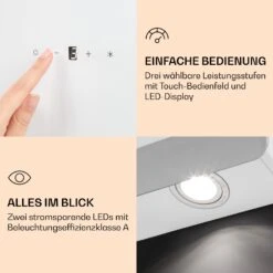 >Aurora Eco 60 Dunstabzugshaube 550 M³/h 60cm Kopffrei Ambientelicht EEC A+ -Haushaltsgeräte Store 10039928 de 0005 logo