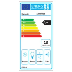 >Aurora Eco 60 Dunstabzugshaube 550 M³/h 60cm Kopffrei Ambientelicht EEC A+ -Haushaltsgeräte Store 10039928 energy label