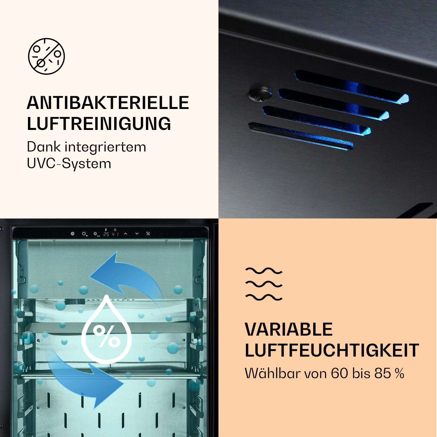 Steakhouse Pro 233 Onyx Fleischreifeschrank 1 Zone 233 L 1-25°C Touch Panorama 8 Steakhouse Pro 233 Onyx Fleischreifeschrank 1 Zone 233 L 1-25°C Touch Panorama – Bild 6