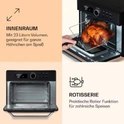 Prime Air Heißluftfritteuse 1500W 23l Timer 8 Programme 13 Prime Air Heißluftfritteuse 1500W 23l Timer 8 Programme -Haushaltsgeräte Store 10040025 de 0005 logo