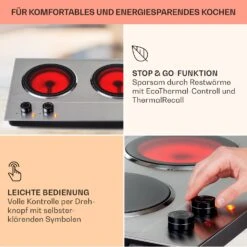 Ramsey Doppel-Kochfeld 2400W 11 Leistungsstufen Glaskeramik 14 Ramsey Doppel-Kochfeld 2400W 11 Leistungsstufen Glaskeramik -Haushaltsgeräte Store 10040070 de 0004 usp