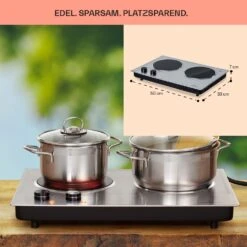 Ramsey Doppel-Kochfeld 2400W 11 Leistungsstufen Glaskeramik 16 Ramsey Doppel-Kochfeld 2400W 11 Leistungsstufen Glaskeramik -Haushaltsgeräte Store 10040070 de 0006 usp