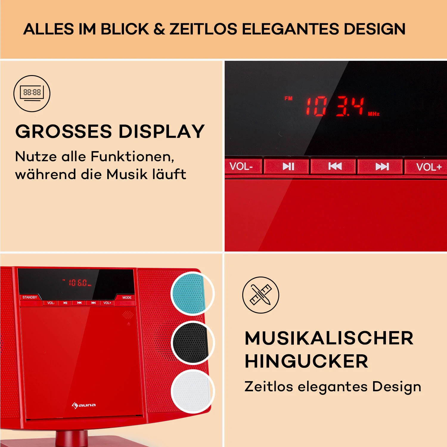 V14.2 Vertical-Stereoanlage CD FM Tuner BT USB AUX 8 V14.2 Vertical-Stereoanlage CD FM Tuner BT USB AUX – Bild 6