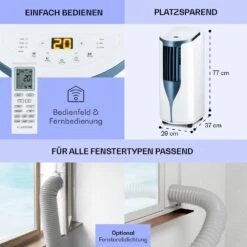 New Breeze 7 Mobile Klimaanlage 7000BTU 2,1kW Bis 34m² EEC A Mobil Fernbedienung 15 New Breeze 7 Mobile Klimaanlage 7000BTU 2,1kW Bis 34m² EEC A Mobil Fernbedienung -Haushaltsgeräte Store 10040153 de 0006 usp