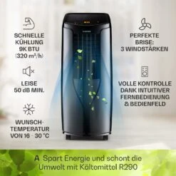 New Breeze 9 Mobile Klimaanlage 4-in-1 9.000 BTU / 2,6 KW EEK A Bodenrollen Timer 12 New Breeze 9 Mobile Klimaanlage 4-in-1 9.000 BTU / 2,6 KW EEK A Bodenrollen Timer -Haushaltsgeräte Store 10040154 de 0003 usp