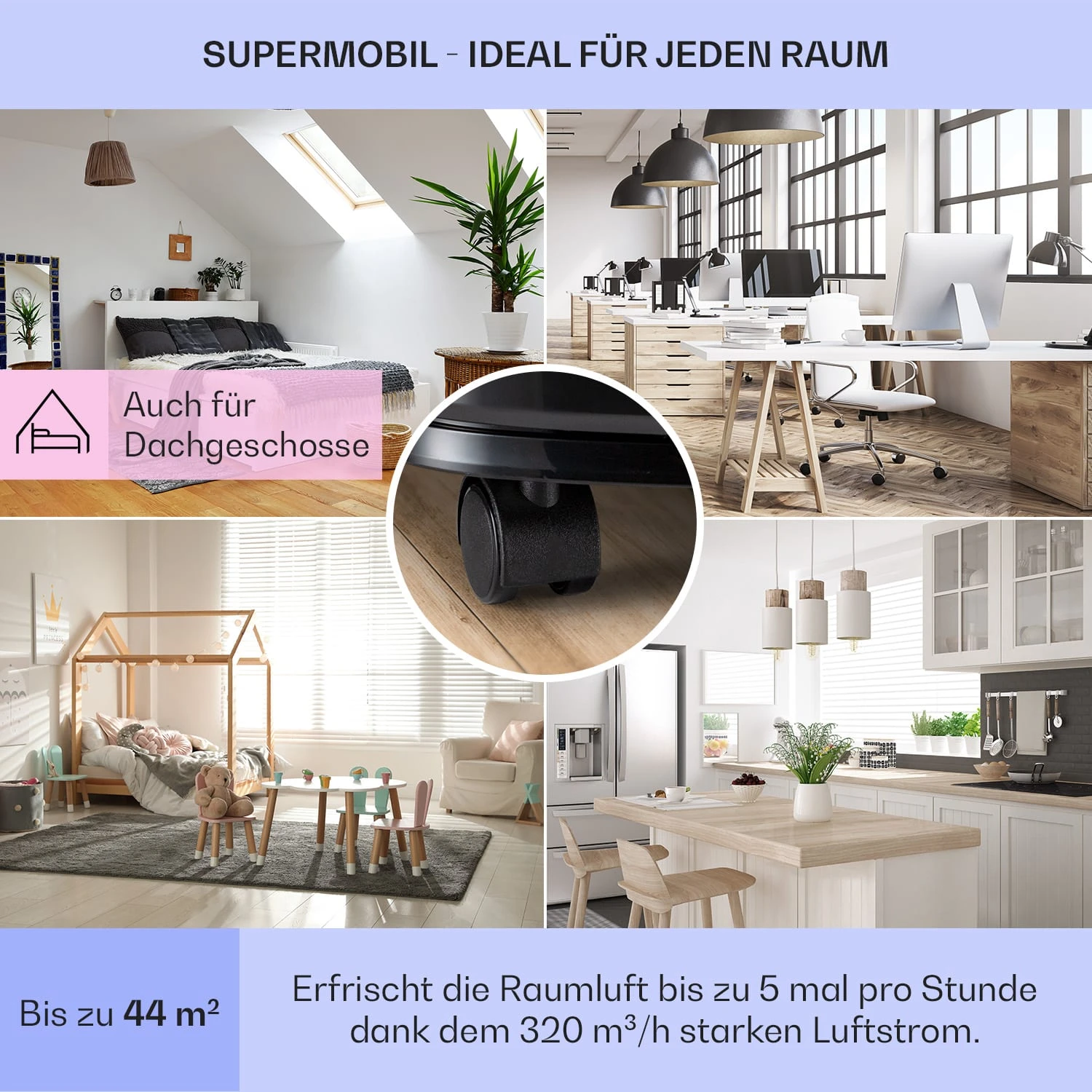 New Breeze 9 Mobile Klimaanlage 4-in-1 9.000 BTU / 2,6 KW EEK A Bodenrollen Timer 7 New Breeze 9 Mobile Klimaanlage 4-in-1 9.000 BTU / 2,6 KW EEK A Bodenrollen Timer – Bild 5