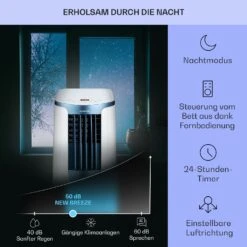 New Breeze 9 Mobile Klimaanlage 4-in-1 9.000 BTU / 2,6 KW EEK A Bodenrollen Timer 13 New Breeze 9 Mobile Klimaanlage 4-in-1 9.000 BTU / 2,6 KW EEK A Bodenrollen Timer -Haushaltsgeräte Store 10040155 de 0004 usp