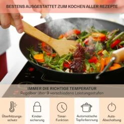 Victoria 4 Flex Induktionskochfeld Einbau 7000W 2 Flexzonen Timer -Haushaltsgeräte Store 10040201 de 0005 usp