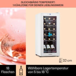 Shiraz 18 Slim Uno Weinkühlschrank 50l 18Fl Touch-Bedienfeld 5-18°C 12 Shiraz 18 Slim Uno Weinkühlschrank 50l 18Fl Touch-Bedienfeld 5-18°C -Haushaltsgeräte Store 10040215 de 0003 usp