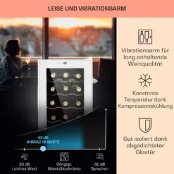 Shiraz 18 Slim Uno Weinkühlschrank 50l 18Fl Touch-Bedienfeld 5-18°C 13 Shiraz 18 Slim Uno Weinkühlschrank 50l 18Fl Touch-Bedienfeld 5-18°C -Haushaltsgeräte Store 10040215 de 0004 usp