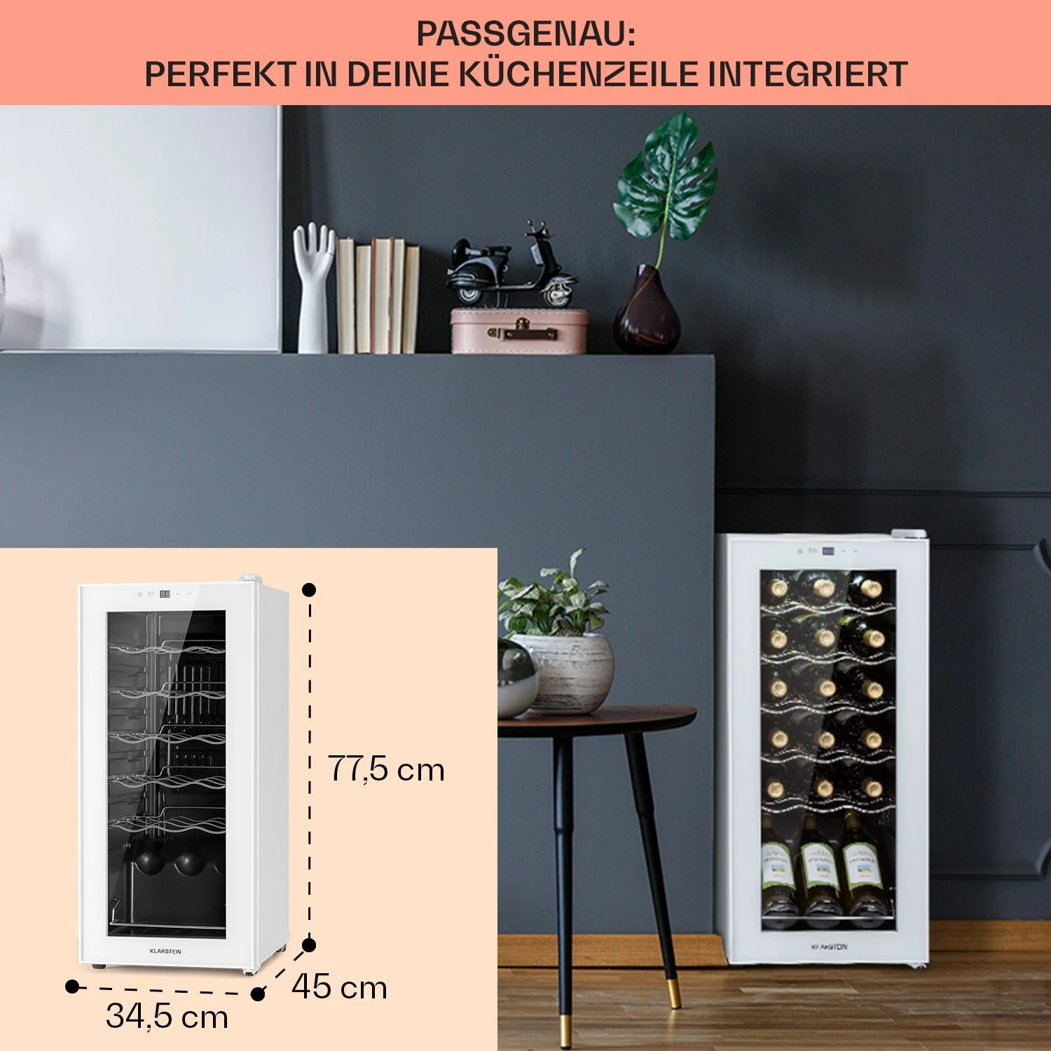 Shiraz 18 Slim Uno Weinkühlschrank 50l 18Fl Touch-Bedienfeld 5-18°C 8 Shiraz 18 Slim Uno Weinkühlschrank 50l 18Fl Touch-Bedienfeld 5-18°C – Bild 6