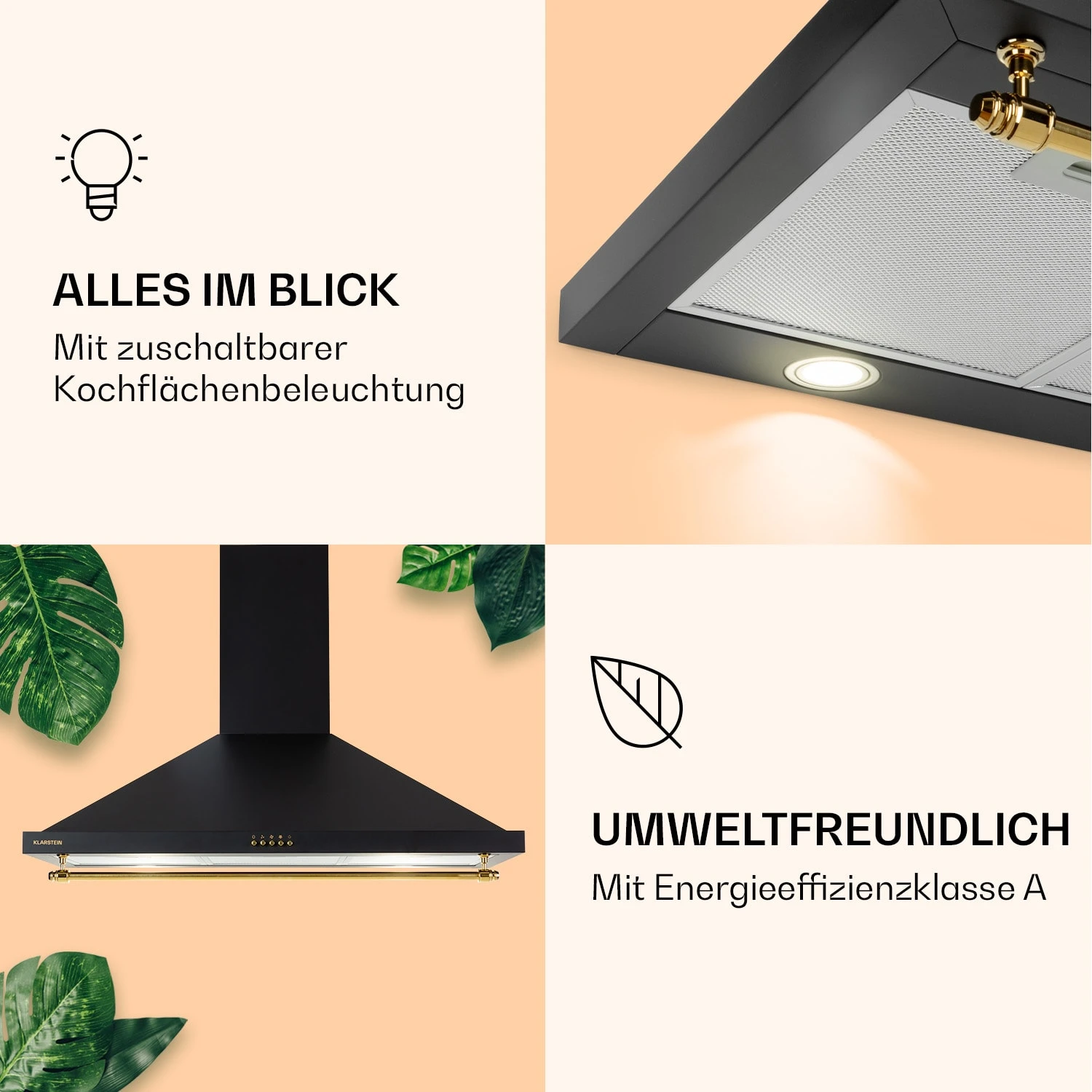 Montblanc 90 Dunstabzugshaube 610m³/h 165W 2x1,5W LED Reling 5 Montblanc 90 Dunstabzugshaube 610m³/h 165W 2x1,5W LED Reling – Bild 3