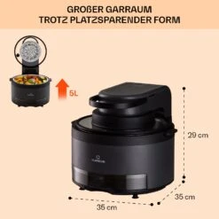 Vendure Heißluftfritteuse Mit Dampffunktion 1250W 5 Liter 6 Programme -Haushaltsgeräte Store 10040278 de 0007 usp