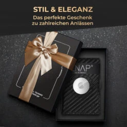 ZNAP Airtag Wallet 8 Karten Münzfach 9x1,5x6 Cm (BxHxT) RFID-Schutz -Haushaltsgeräte Store 10040308 de 0008 usp
