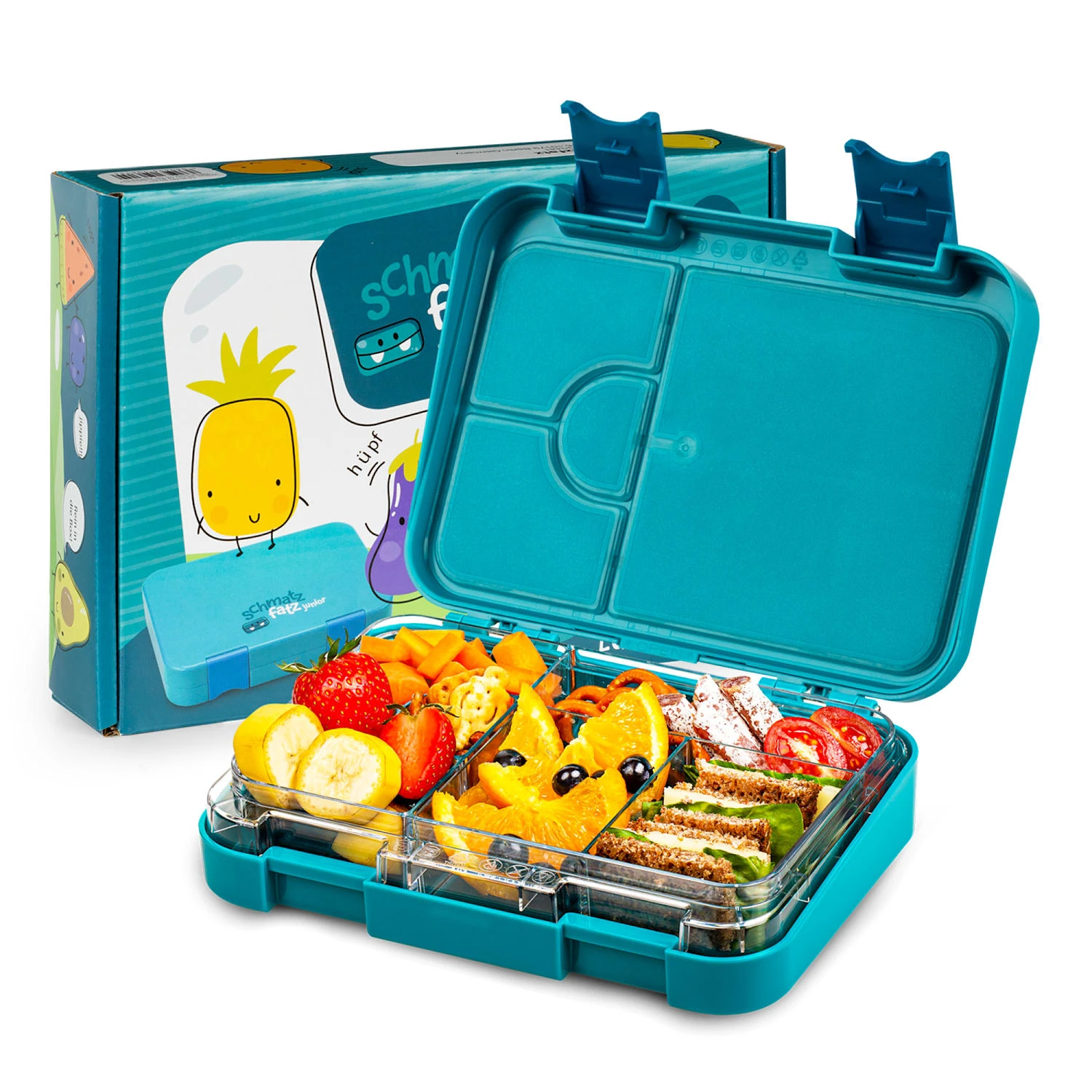Junior Lunchbox 6 Fächer 21,3 X 15 X 4,5 Cm (BxHxT) BPA-frei 3 Junior Lunchbox 6 Fächer 21,3 X 15 X 4,5 Cm (BxHxT) BPA-frei
