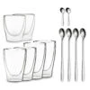 DUOS Doppelwandiges Glas 2 X 80, 310, 400 Ml Thermofunktion Inkl. Edelstahl-Löffel -Haushaltsgeräte Store 10040398 yy 0001 titel