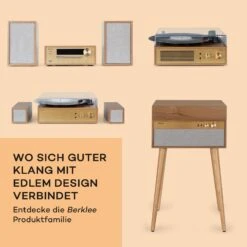 Berklee HiFi Stereo System BT Stereo-Lautsprecher UKW MP3 USB Line-In -Haushaltsgeräte Store 10040457 de 0005 usp